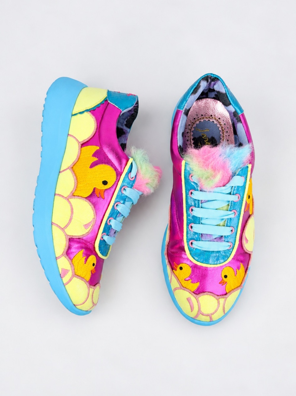Irregular Choice Bubble Duck Duckling Sneakers | Gold/Purple | EU 39
